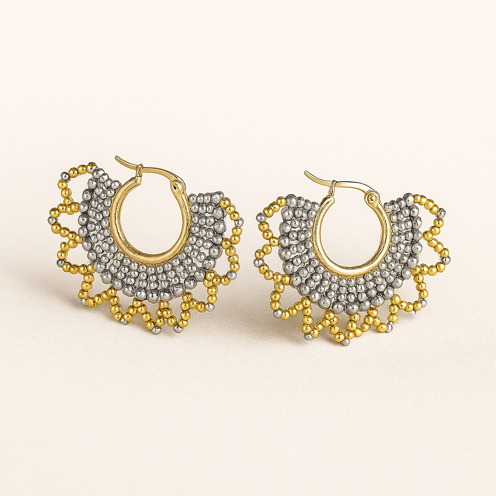 Aretes Mosaico Dorado