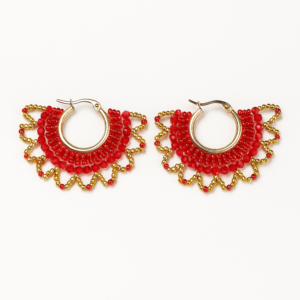 Aretes Mosaico Dorado